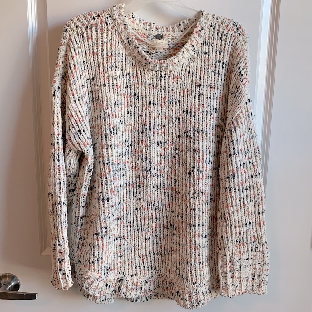 Soft Crewneck Long Sleeved Chenille Sweater